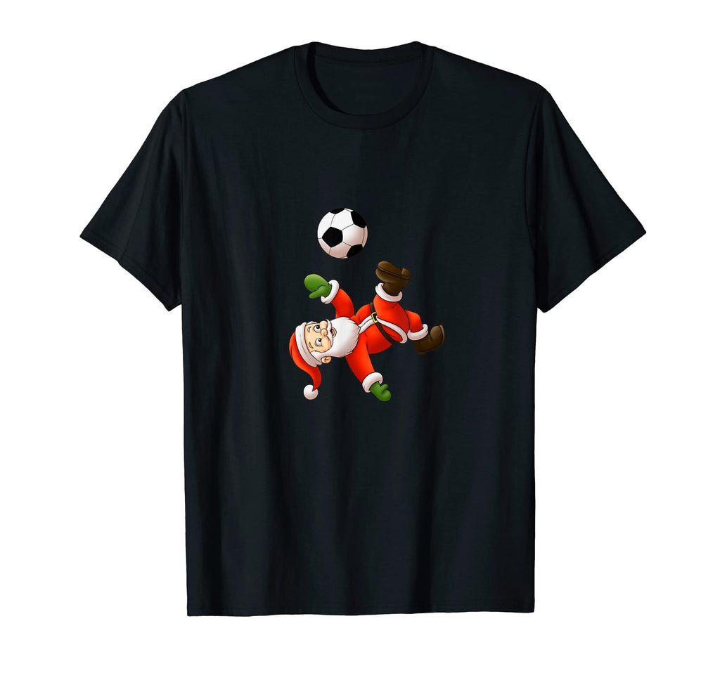 Funny Soccer Santa Doing Soccer Bicycle T-Shirt - Graphic Print Men Women - T-Shirt, Sweatshirt, Hoodie