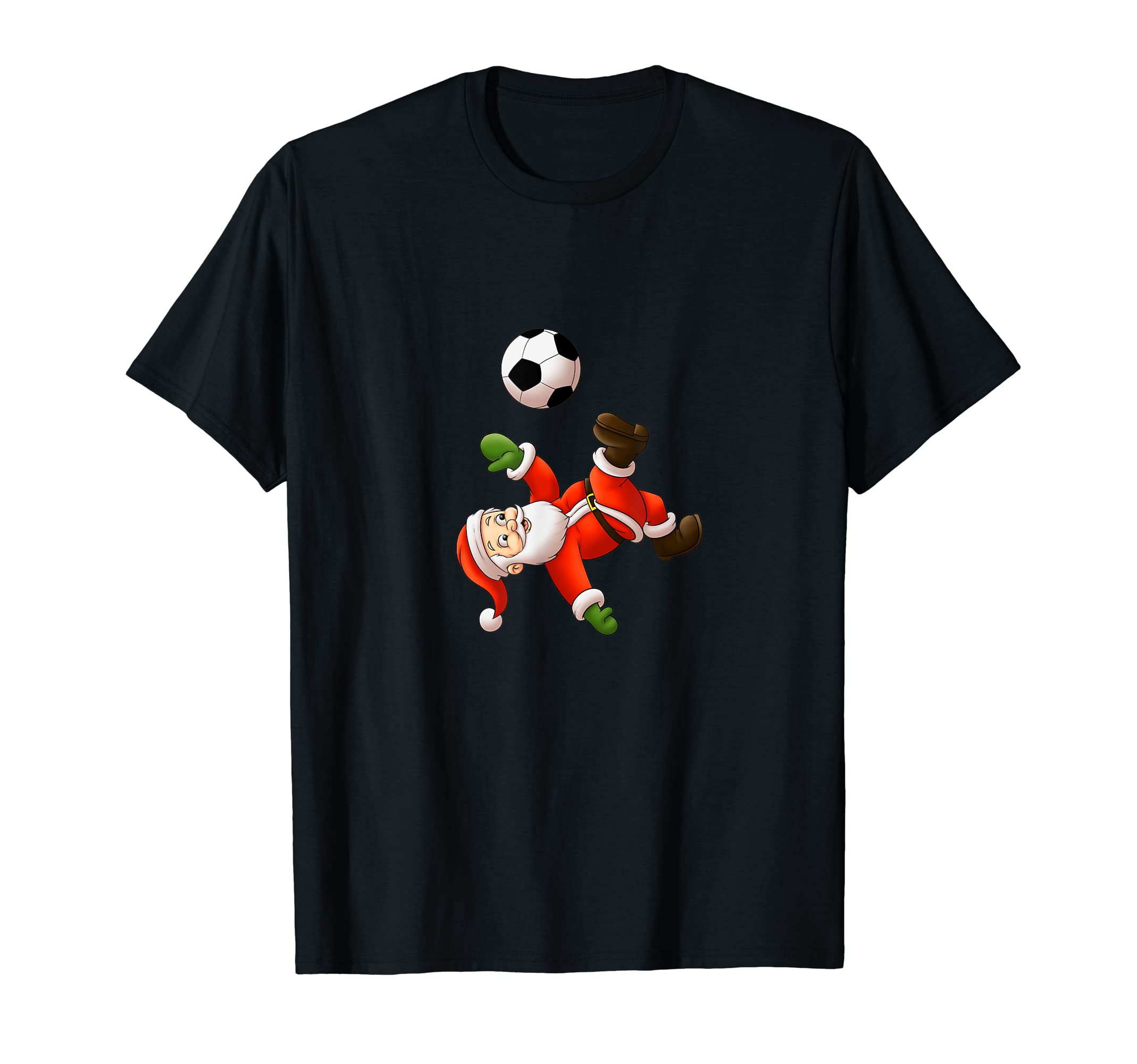 Funny Soccer Santa Doing Soccer Bicycle T-Shirt - Graphic Print Men Women - T-Shirt, Sweatshirt, Hoodie