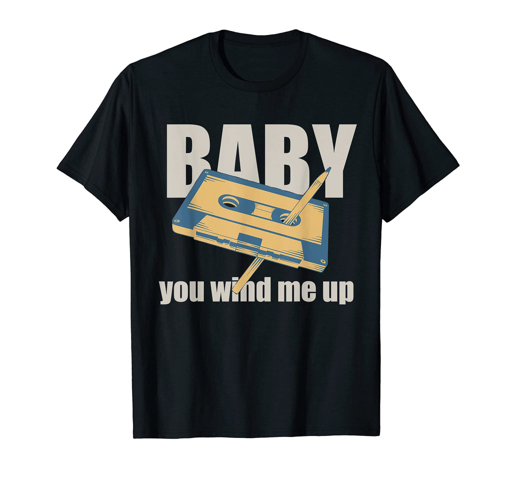 You Wind Me Up Cassette Tape Being Wound Pen T-Shirt - Graphic Print Unisex - T-Shirt, Sweatshirt, Hoodie