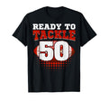 Football 50Th Birthday Player Tackle T-Shirt - Custom Art Print Men Women - T-Shirt, Sweatshirt, Hoodie