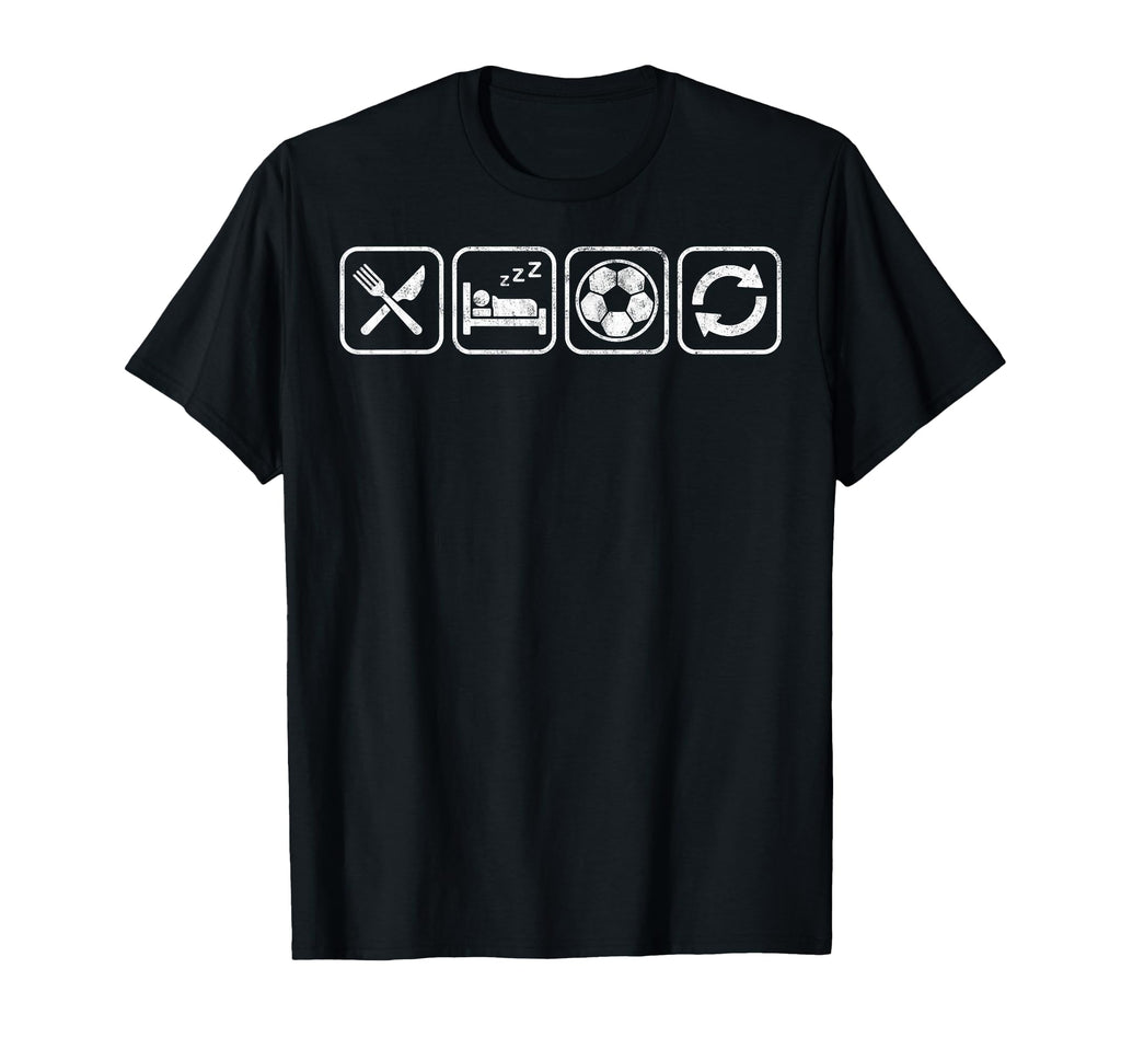 Eat Sleep Soccer Repet Goalie Player Fan T-Shirt - Novelty Apparel Unisex - T-Shirt, Sweatshirt, Hoodie