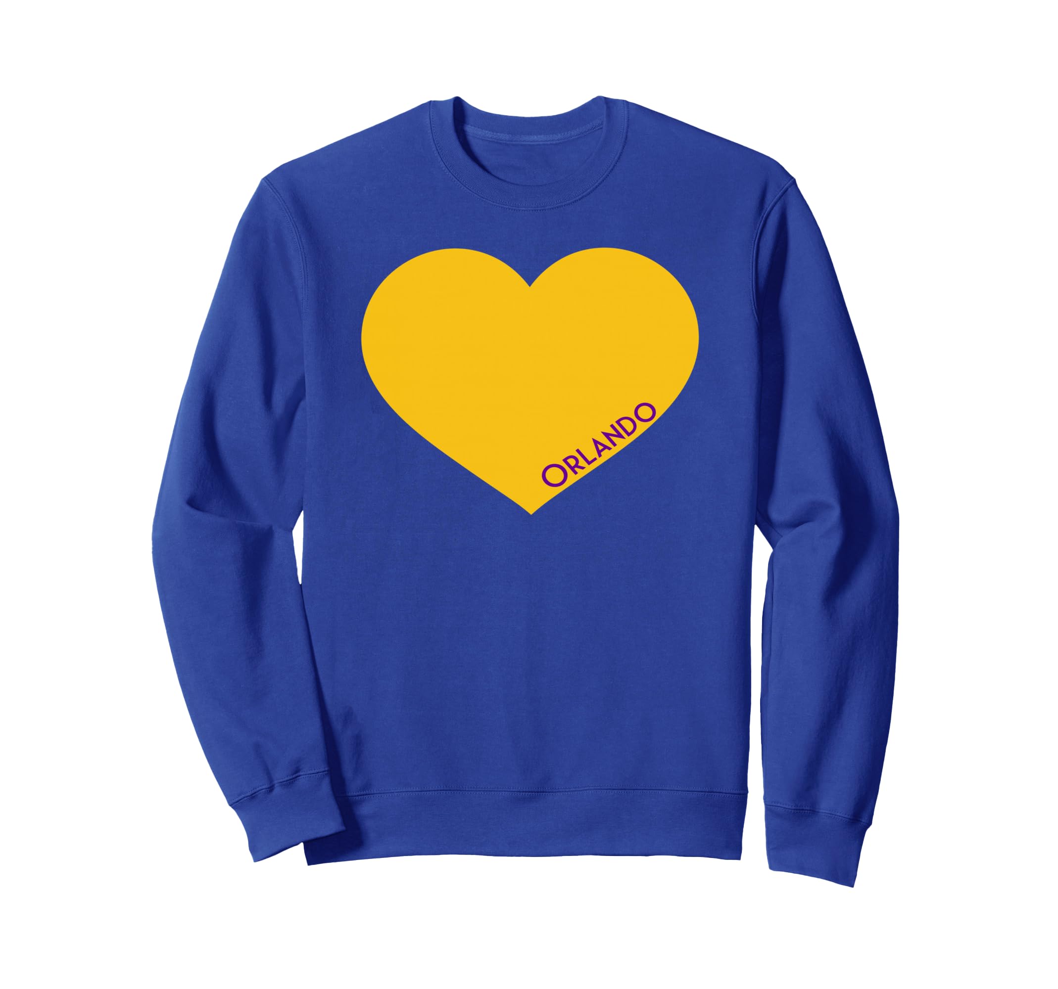 Orlando Soccer City Fan Color Heart Sweatshirt - Novelty Apparel for Adults - T-Shirt, Sweatshirt, Hoodie