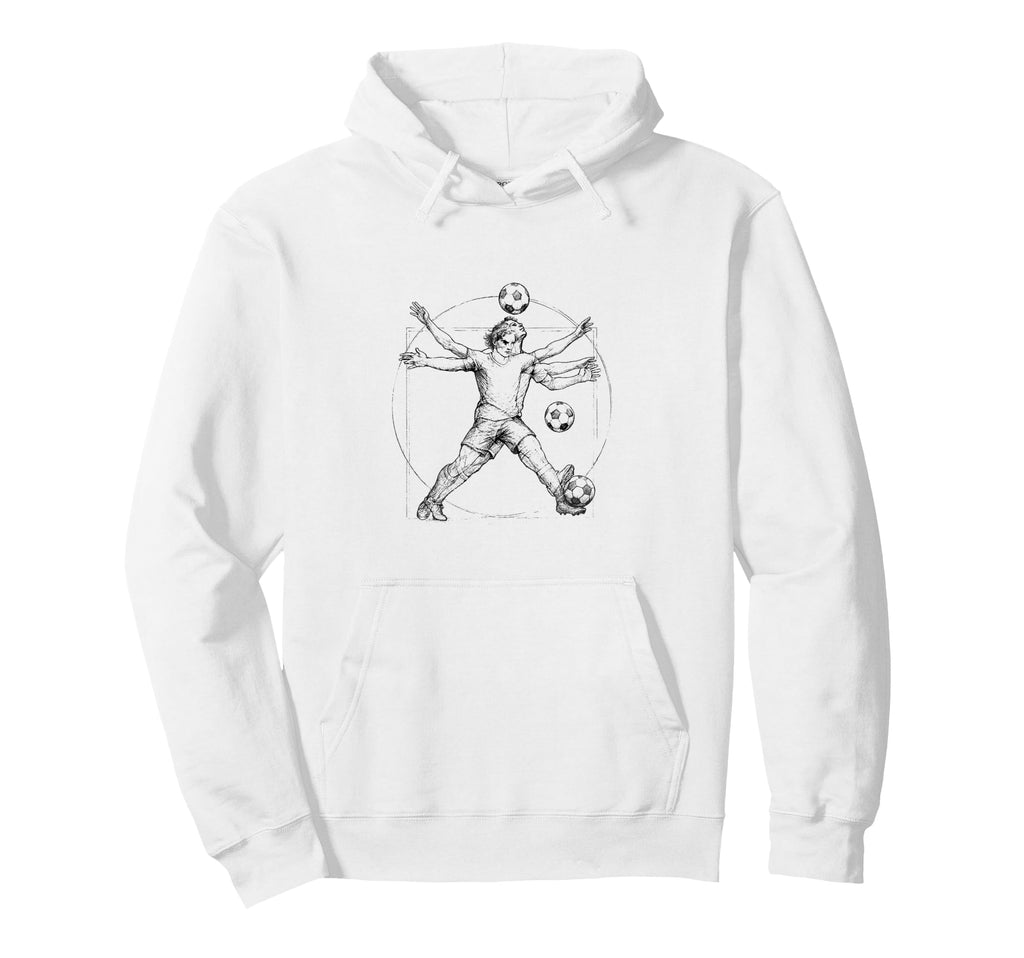 Vitruvian Soccer Futbol Love Hoodie - Streetwear Style Men Women - T-Shirt, Sweatshirt, Hoodie