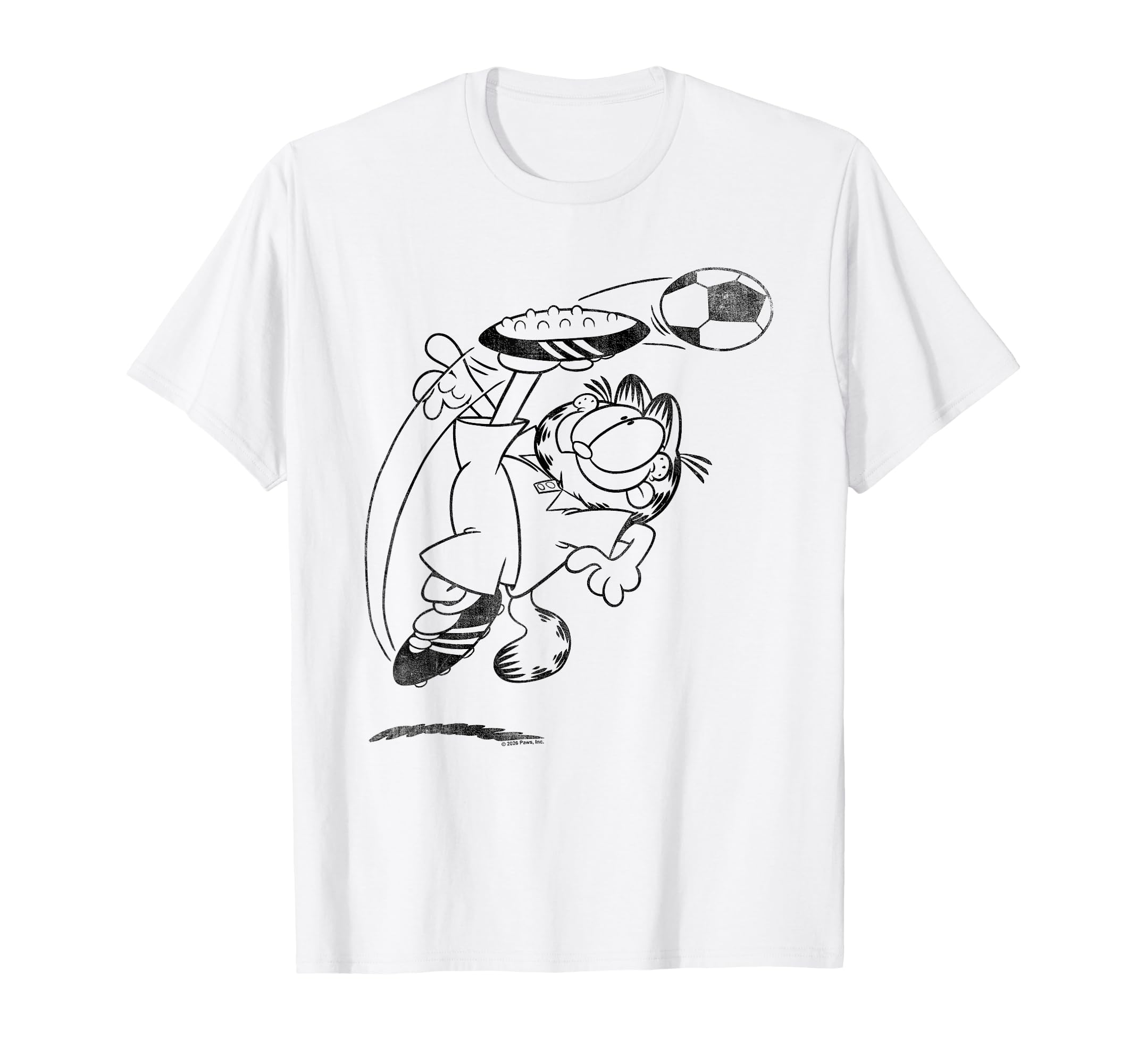 Garfield Soccer Kick T-Shirt - Fun Novelty Design for Adults - T-Shirt, Sweatshirt, Hoodie