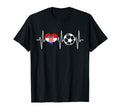 Croatia Soccer Funny Soccer Heartbeat T-Shirt - Trendy Graphic Men Women - T-Shirt, Sweatshirt, Hoodie