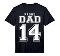 Number 14 Custom Proud Soccer Futbol T-Shirt - Unique Graphic Men Women - T-Shirt, Sweatshirt, Hoodie