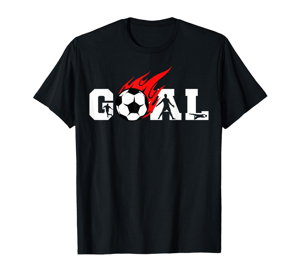 Soccer Goal Ball Fire T-Shirt - Trendy Graphic Men Women - T-Shirt, Sweatshirt, Hoodie