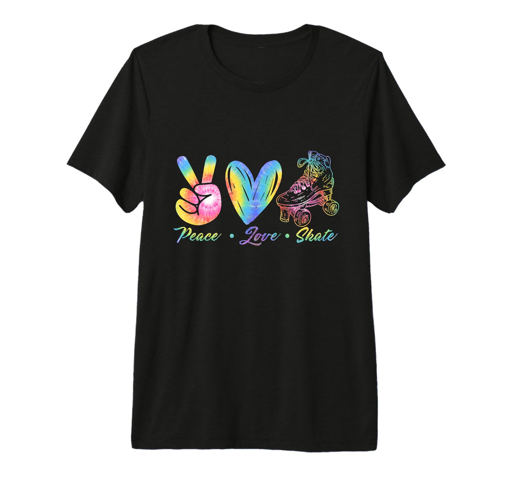 Peace Love Skate Roller Skating T-Shirt - Custom Art Print for Adults - T-Shirt, Sweatshirt, Hoodie
