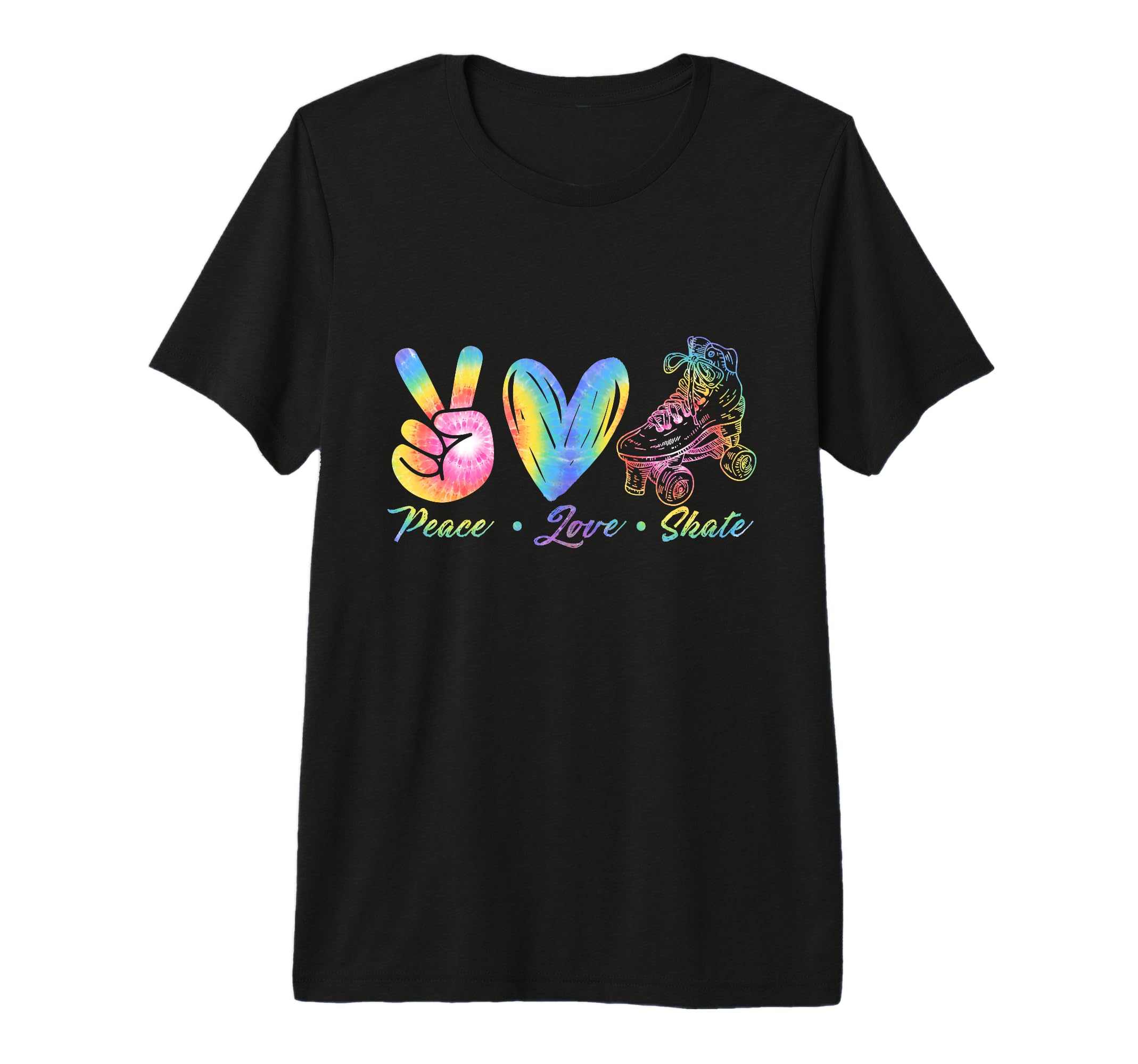 Peace Love Skate Roller Skating T-Shirt - Custom Art Print for Adults - T-Shirt, Sweatshirt, Hoodie