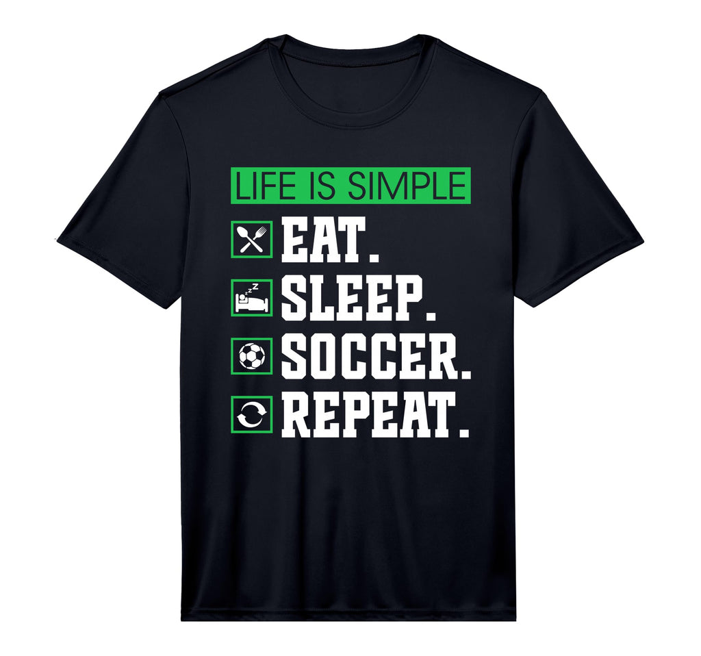 Eat Sleep Soccer Repeat Soccer T-Shirt - Streetwear Style for Adults - T-Shirt, Sweatshirt, Hoodie