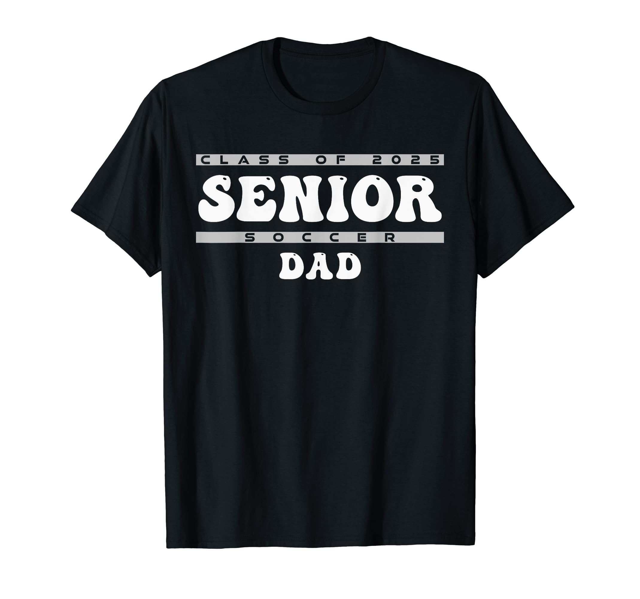 Senior Soccer Dad 2025 Groovy T-Shirt - Casual Everyday Wear for Adults - T-Shirt, Sweatshirt, Hoodie