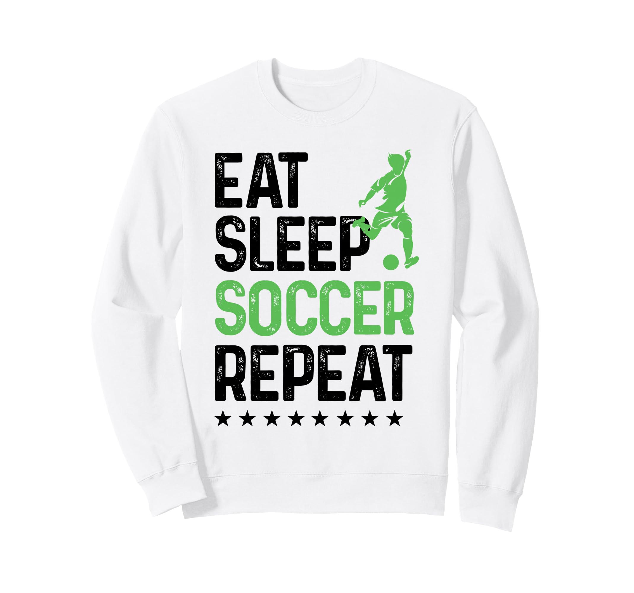 Eat Sleep Soccer Repeat Soccer Sweatshirt - Custom Art Print for Adults - T-Shirt, Sweatshirt, Hoodie