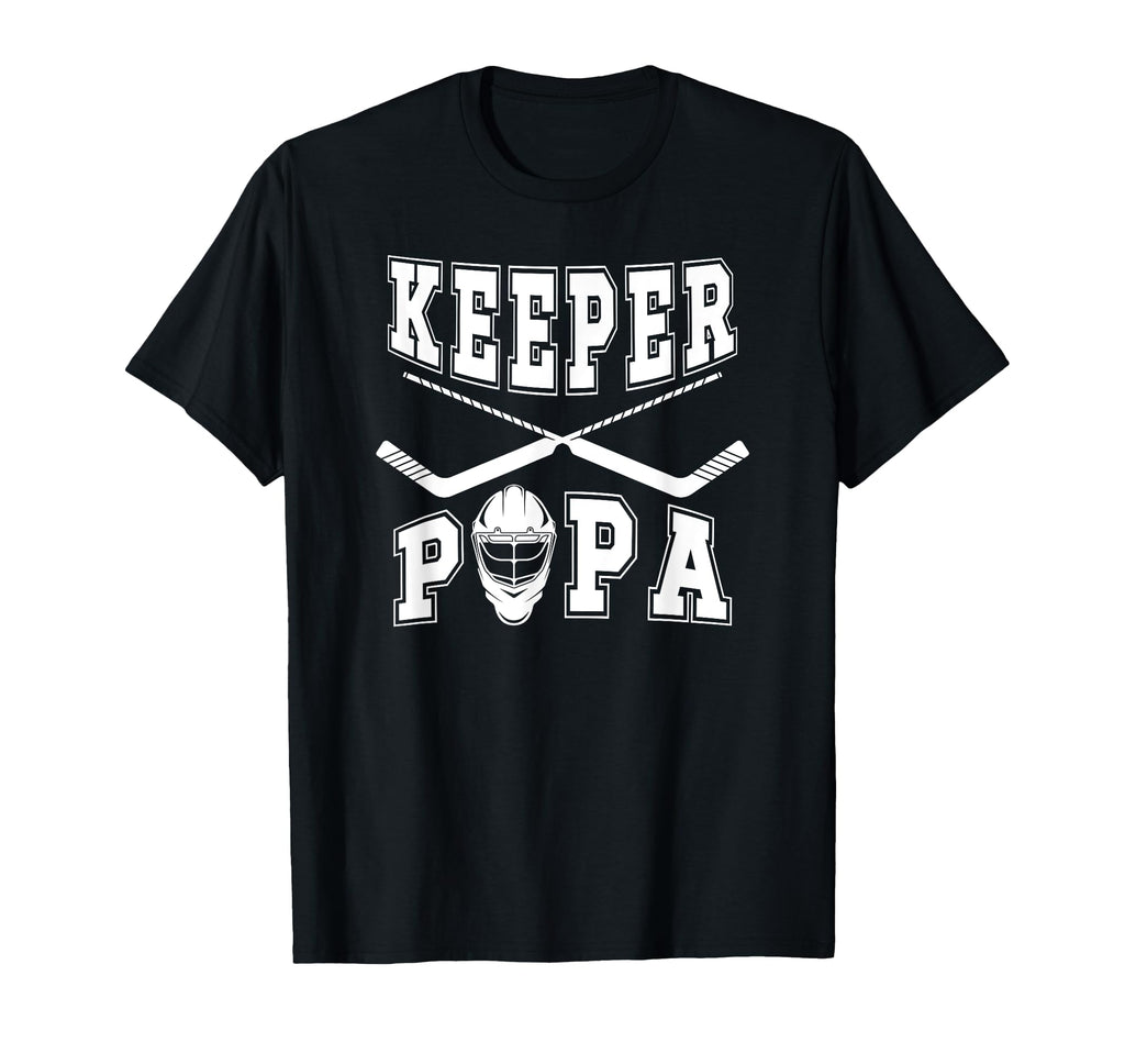 Ice Hockey Keeper Papa Ice Hockey Goalie T-Shirt - Minimalist Print Unisex - T-Shirt, Sweatshirt, Hoodie