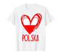 Polish Heart Polska Poland Flag T-Shirt - Trendy Graphic Unisex - T-Shirt, Sweatshirt, Hoodie