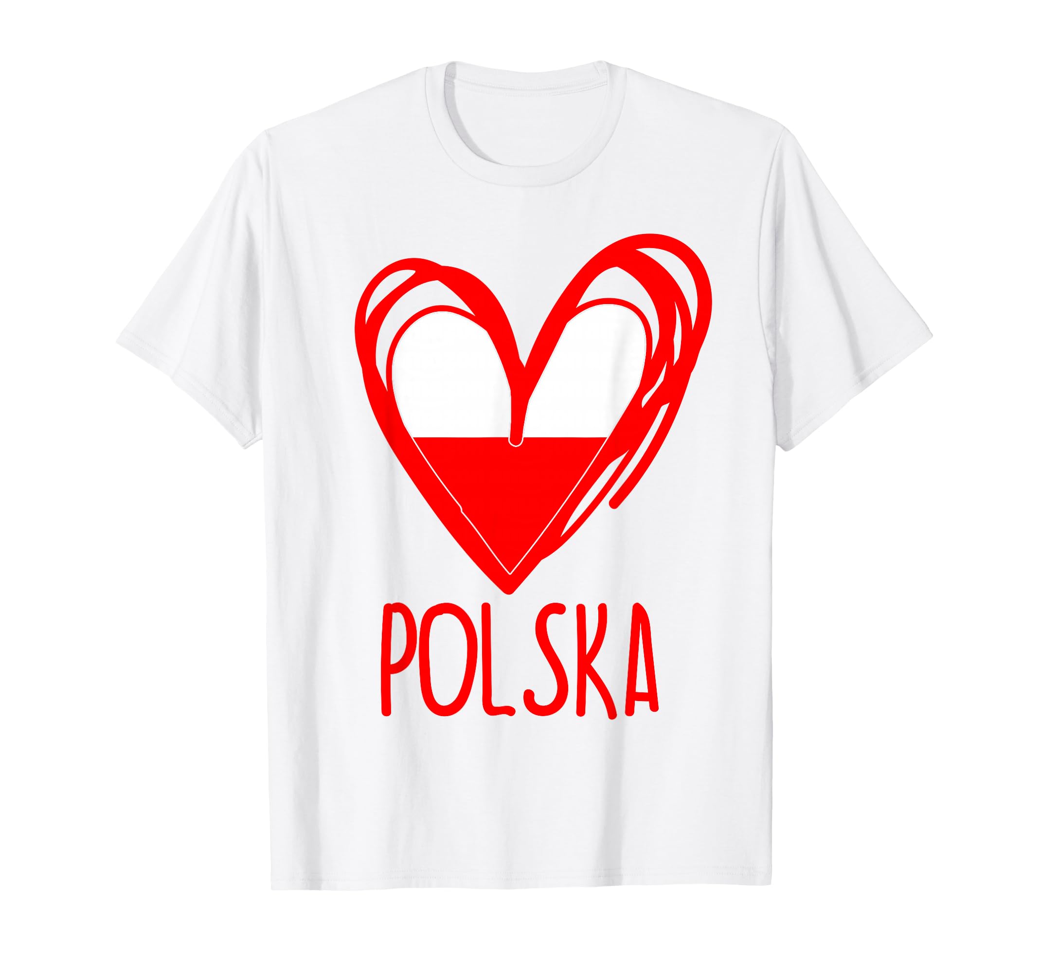 Polish Heart Polska Poland Flag T-Shirt - Trendy Graphic Unisex - T-Shirt, Sweatshirt, Hoodie