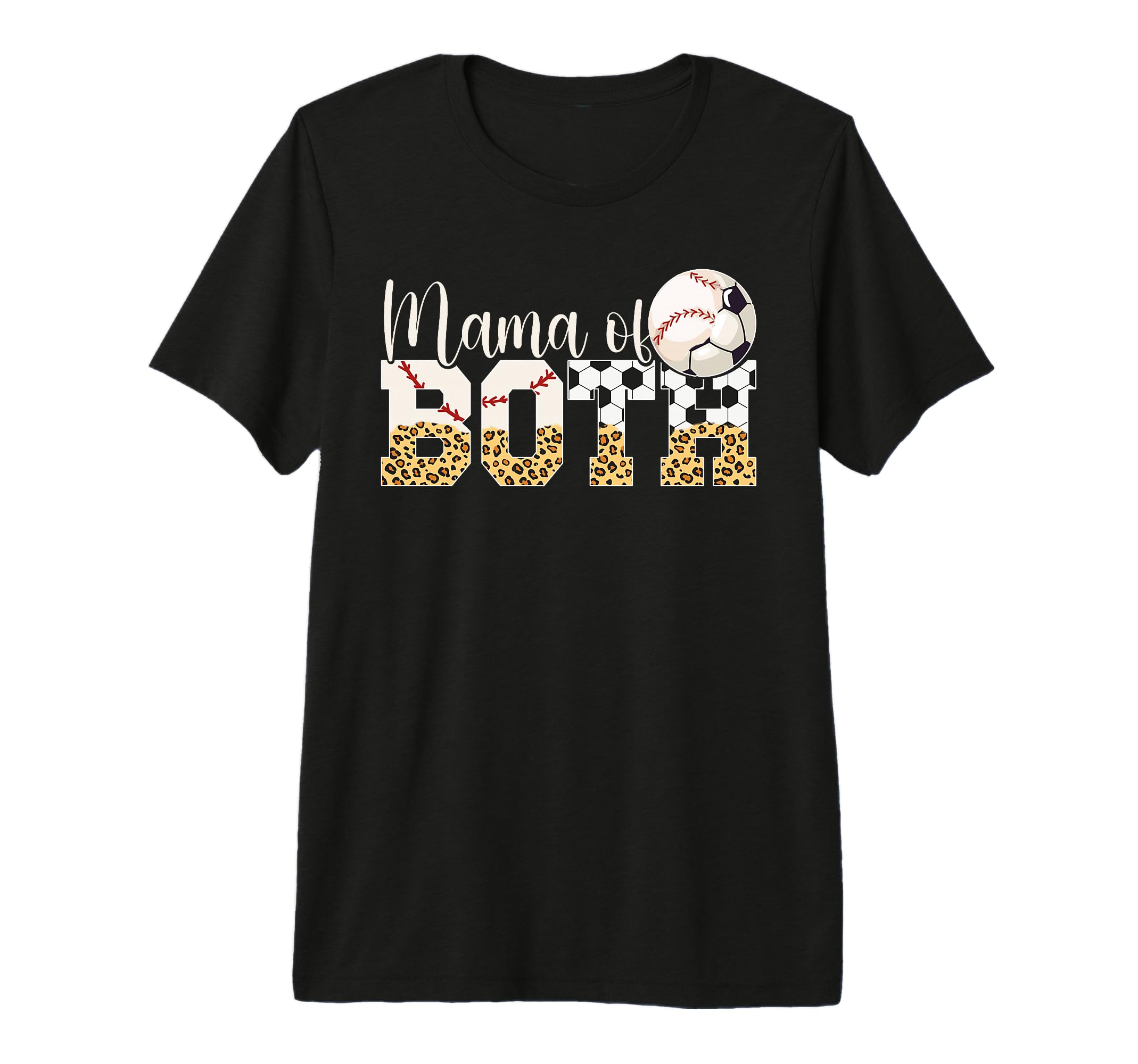 Mama Both Baseball Soccer Mom Soccer T-Shirt - Custom Art Print Unisex - T-Shirt, Sweatshirt, Hoodie