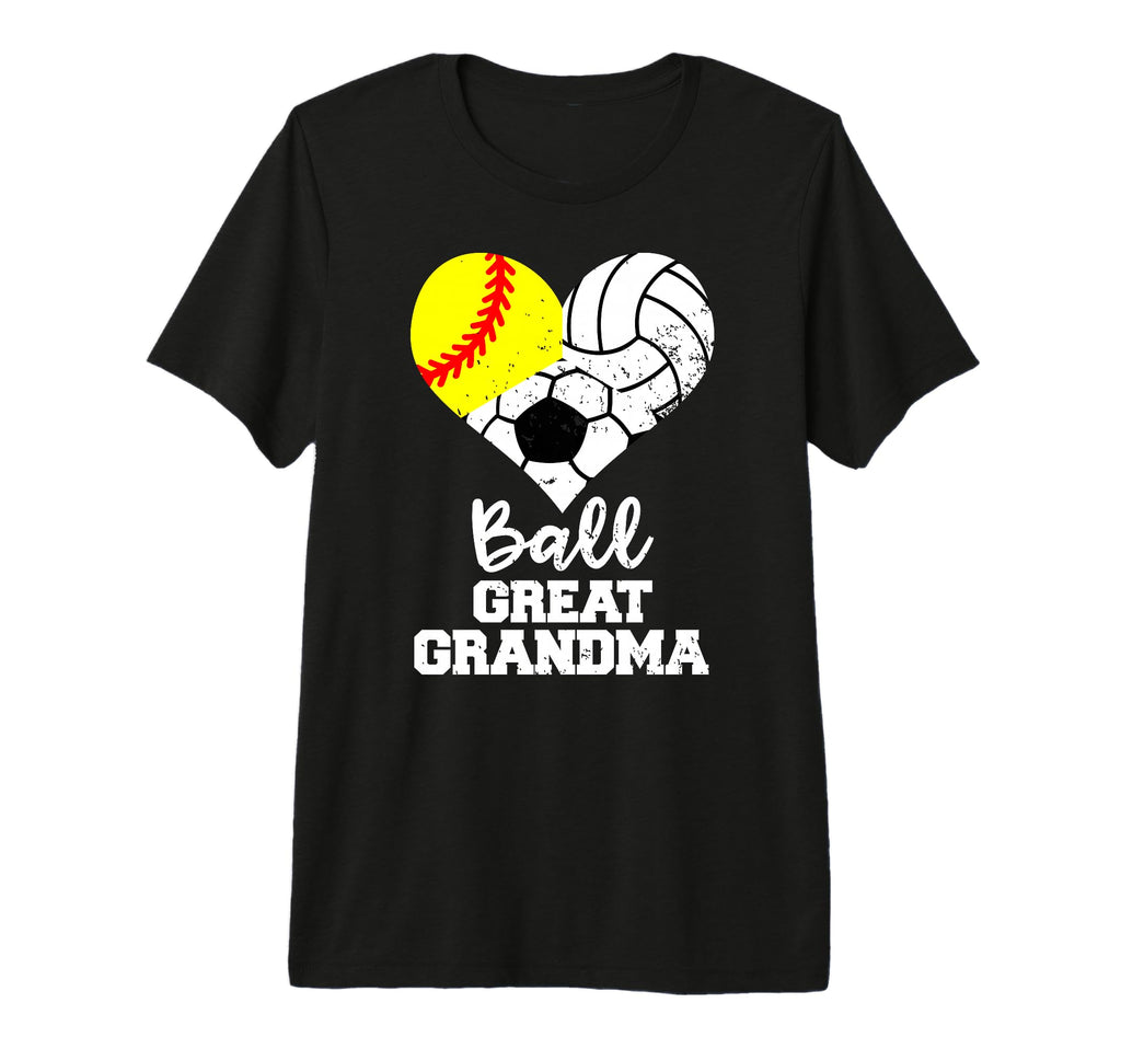 Ball Great Grandma Heart Softball T-Shirt - Novelty Apparel for Adults - T-Shirt, Sweatshirt, Hoodie