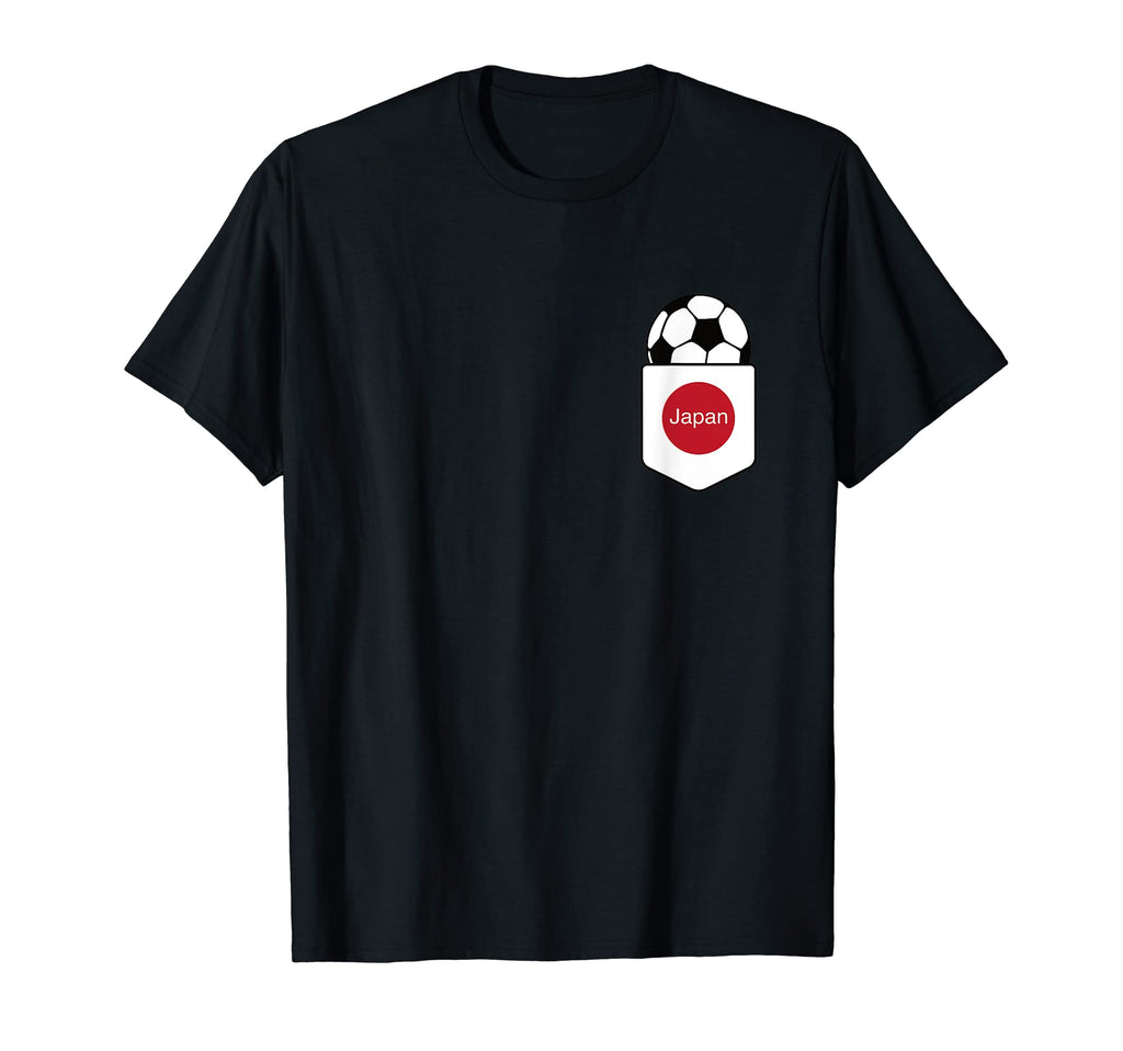 Soccer Ball Japan Flag Pocket Logo T-Shirt - Aesthetic Graphic Unisex - T-Shirt, Sweatshirt, Hoodie