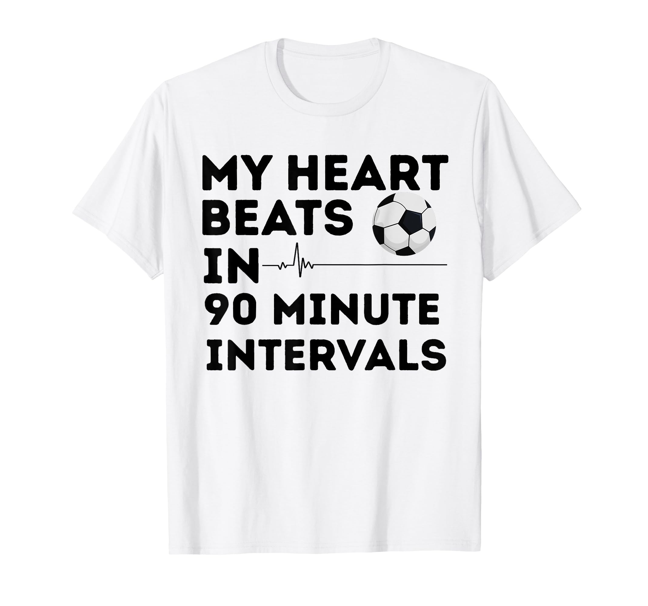 Soccer Fan Heartbeat T-Shirt - Aesthetic Graphic for Adults - T-Shirt, Sweatshirt, Hoodie
