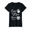 Funny Peace Love Soccer Soccer Player T-Shirt - Graphic Print Unisex - T-Shirt, Sweatshirt, Hoodie