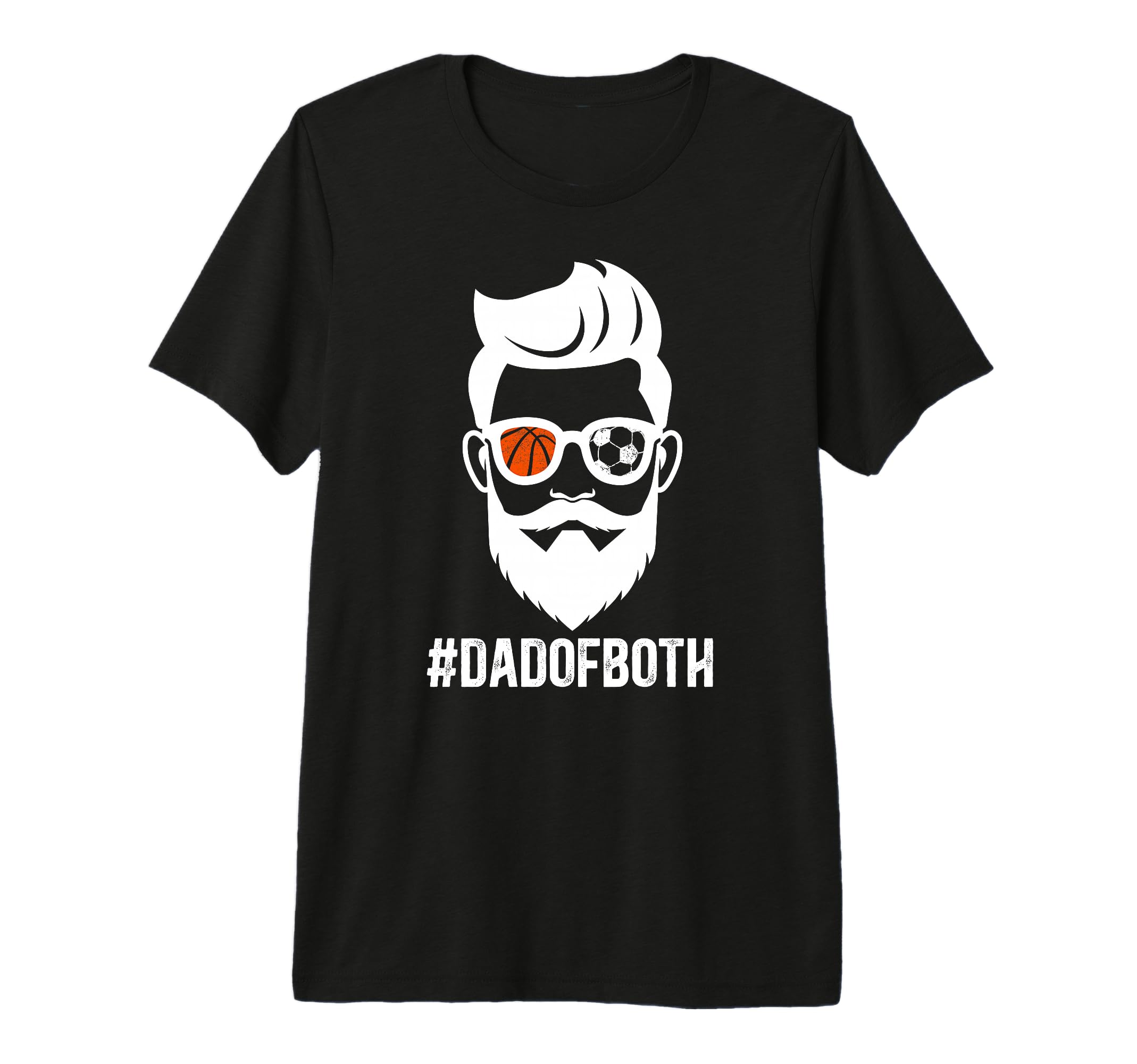 Mens Dad Both Soccer Basketball Dad T-Shirt - Trendy Graphic for Adults - T-Shirt, Sweatshirt, Hoodie