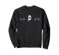 South Korea Heartbeat Flag Sweatshirt - Streetwear Style for Adults - T-Shirt, Sweatshirt, Hoodie