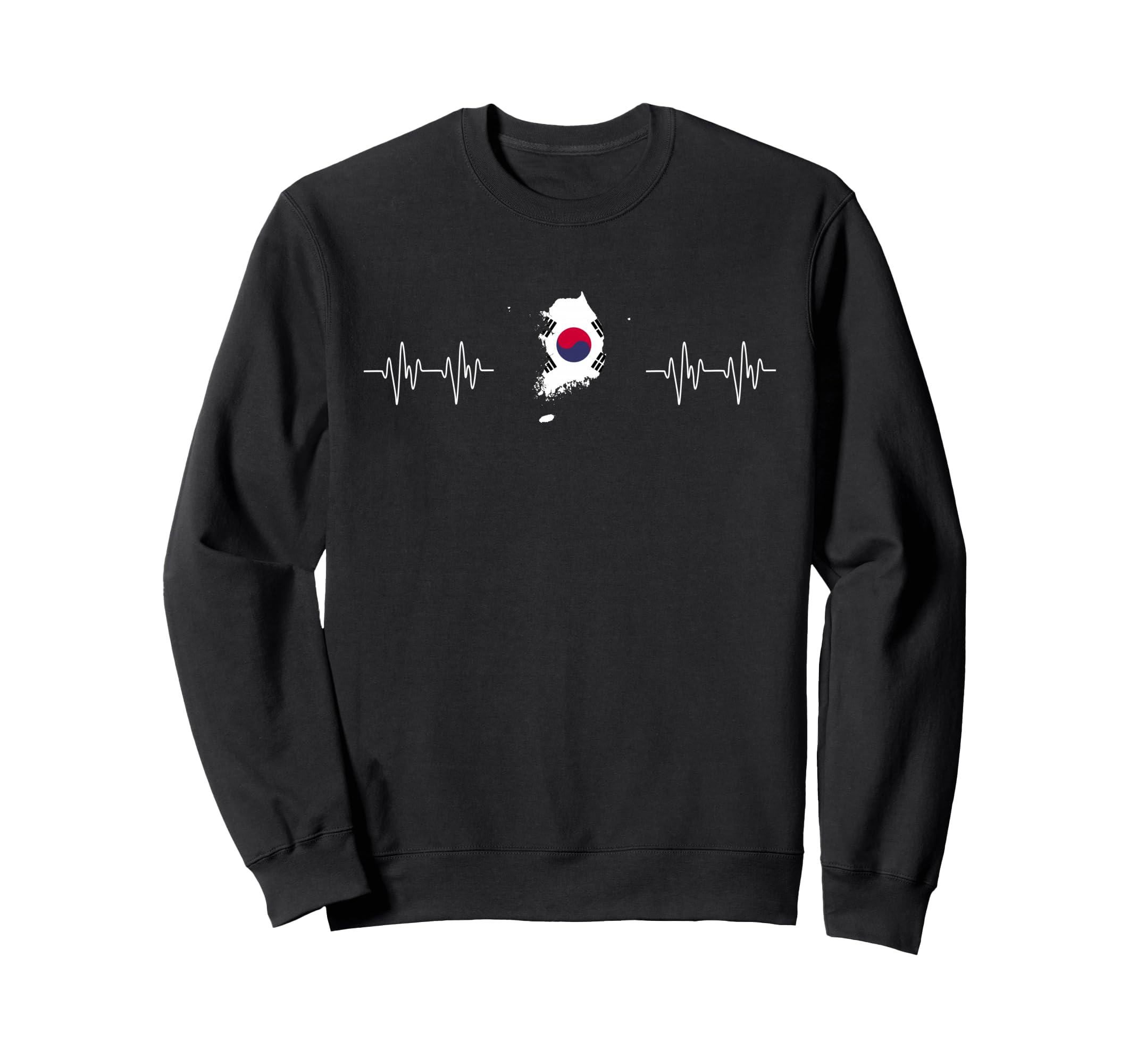 South Korea Heartbeat Flag Sweatshirt - Streetwear Style for Adults - T-Shirt, Sweatshirt, Hoodie