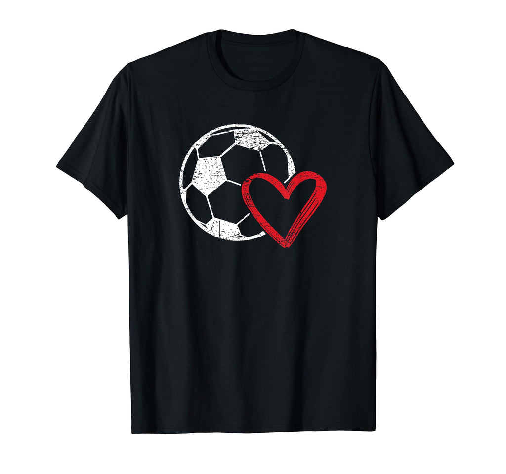 Soccer Ball Heart I Love Soccer T-Shirt - Streetwear Style Men Women - T-Shirt, Sweatshirt, Hoodie