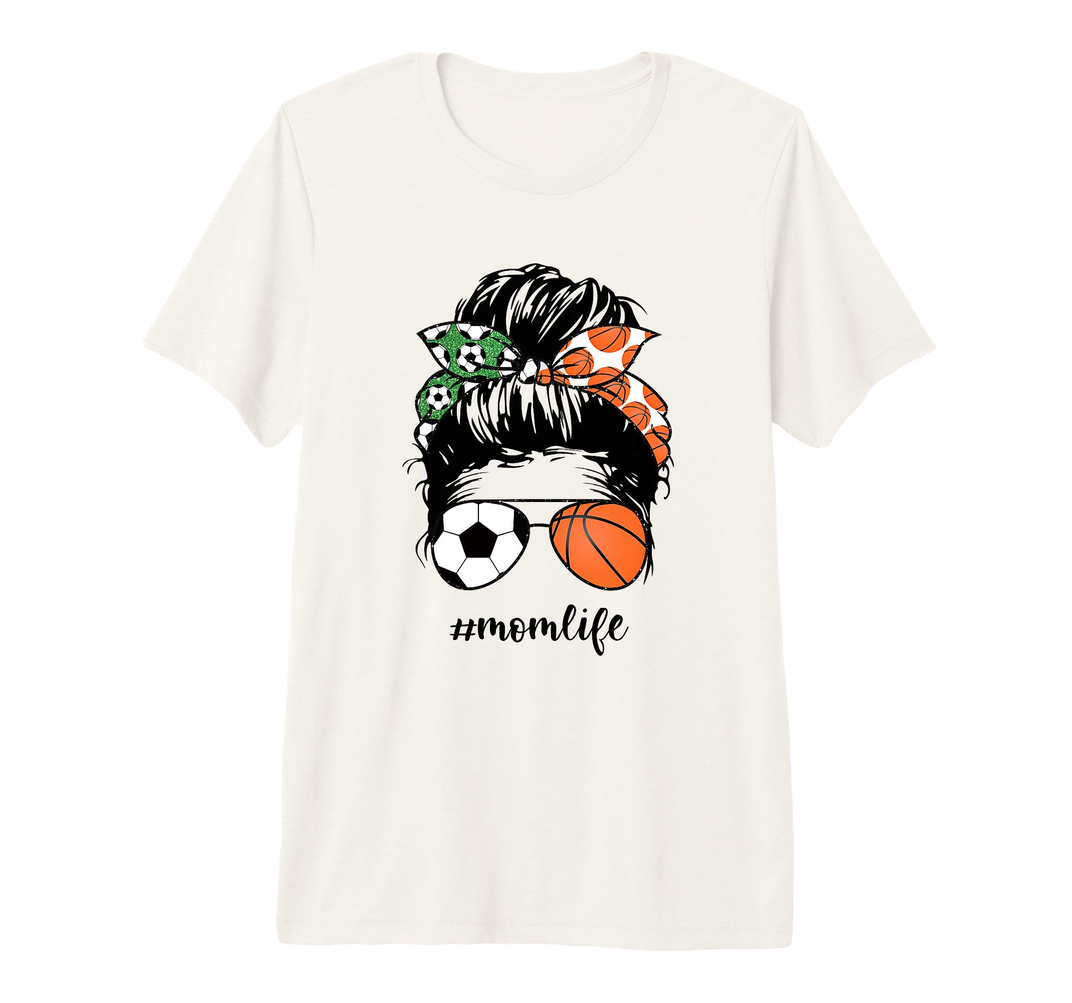 Mom Life Soccer And Basketball Mom Messy T-Shirt - Graphic Print Men Women - T-Shirt, Sweatshirt, Hoodie