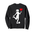 Soccer Valentines Day Heart Love Sweatshirt - Trendy Graphic Unisex - T-Shirt, Sweatshirt, Hoodie