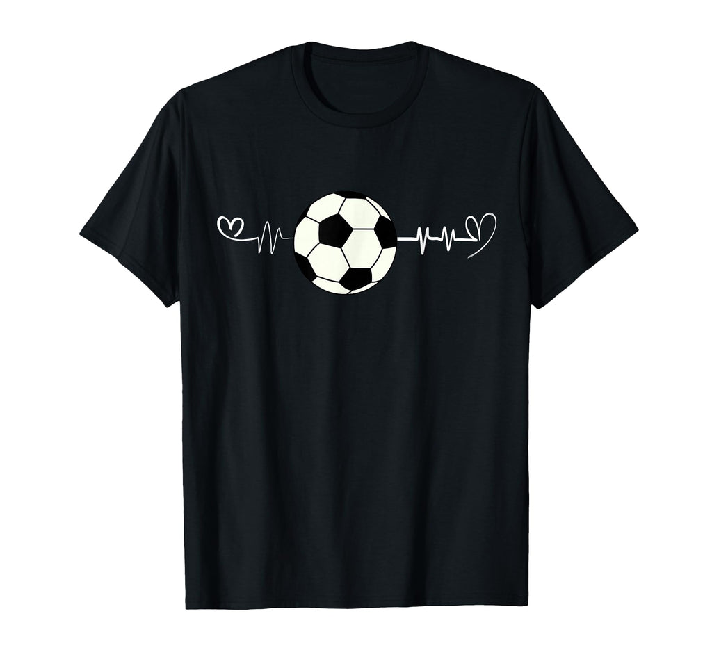 Funny Soccer Heartbeat Hilarious Gifts T-Shirt - Novelty Apparel Unisex - T-Shirt, Sweatshirt, Hoodie