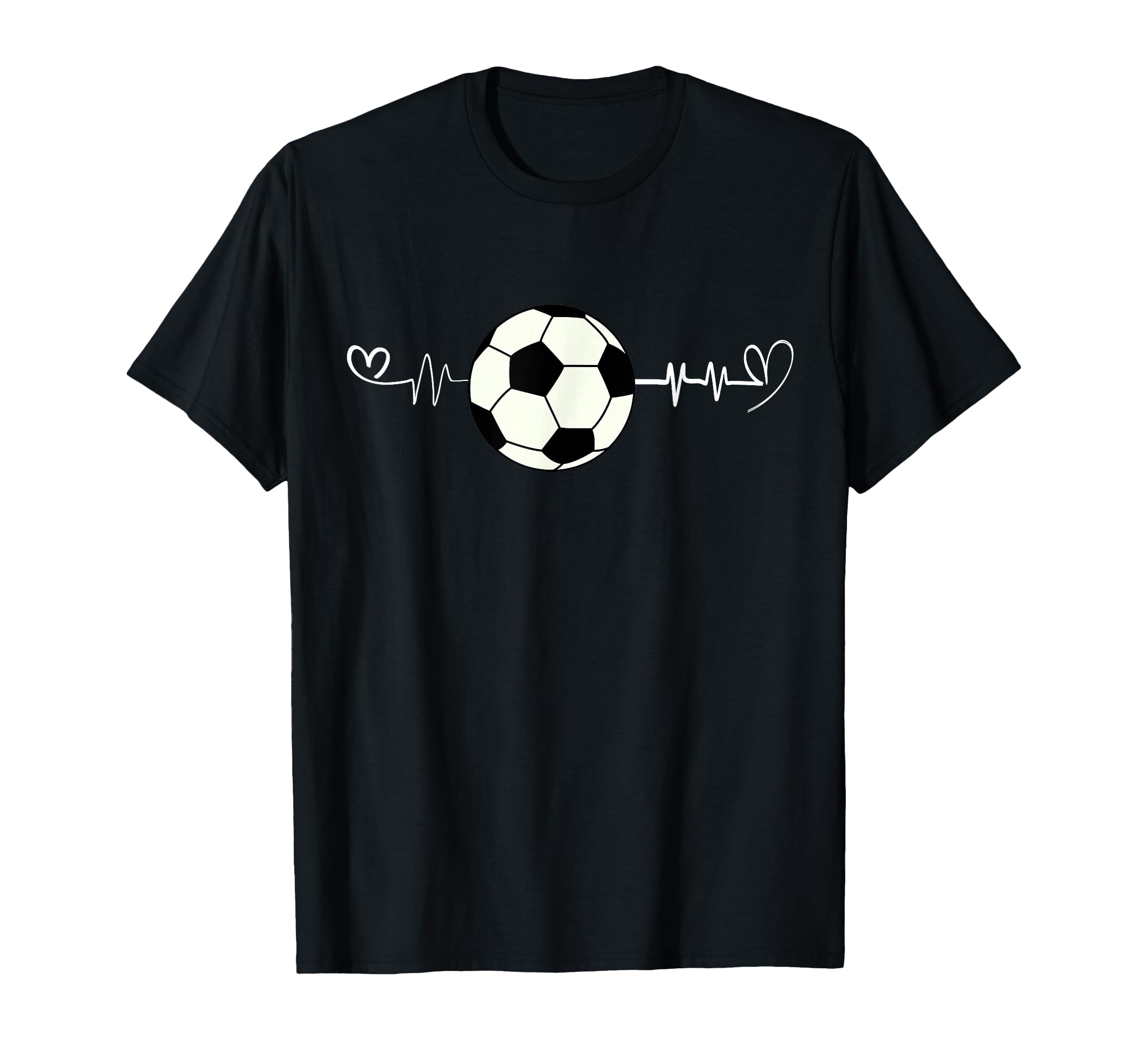 Funny Soccer Heartbeat Hilarious Gifts T-Shirt - Novelty Apparel Unisex - T-Shirt, Sweatshirt, Hoodie