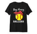 Busy Raising Ballers Mom Funny T-Shirt - Minimalist Print Men Women - T-Shirt, Sweatshirt, Hoodie
