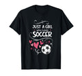 Funny Just Who Loves Soccer T-Shirt - Minimalist Print Unisex - T-Shirt, Sweatshirt, Hoodie