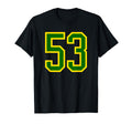 Green Yellow Sport Team Number 53 T-Shirt - Novelty Apparel Men Women - T-Shirt, Sweatshirt, Hoodie