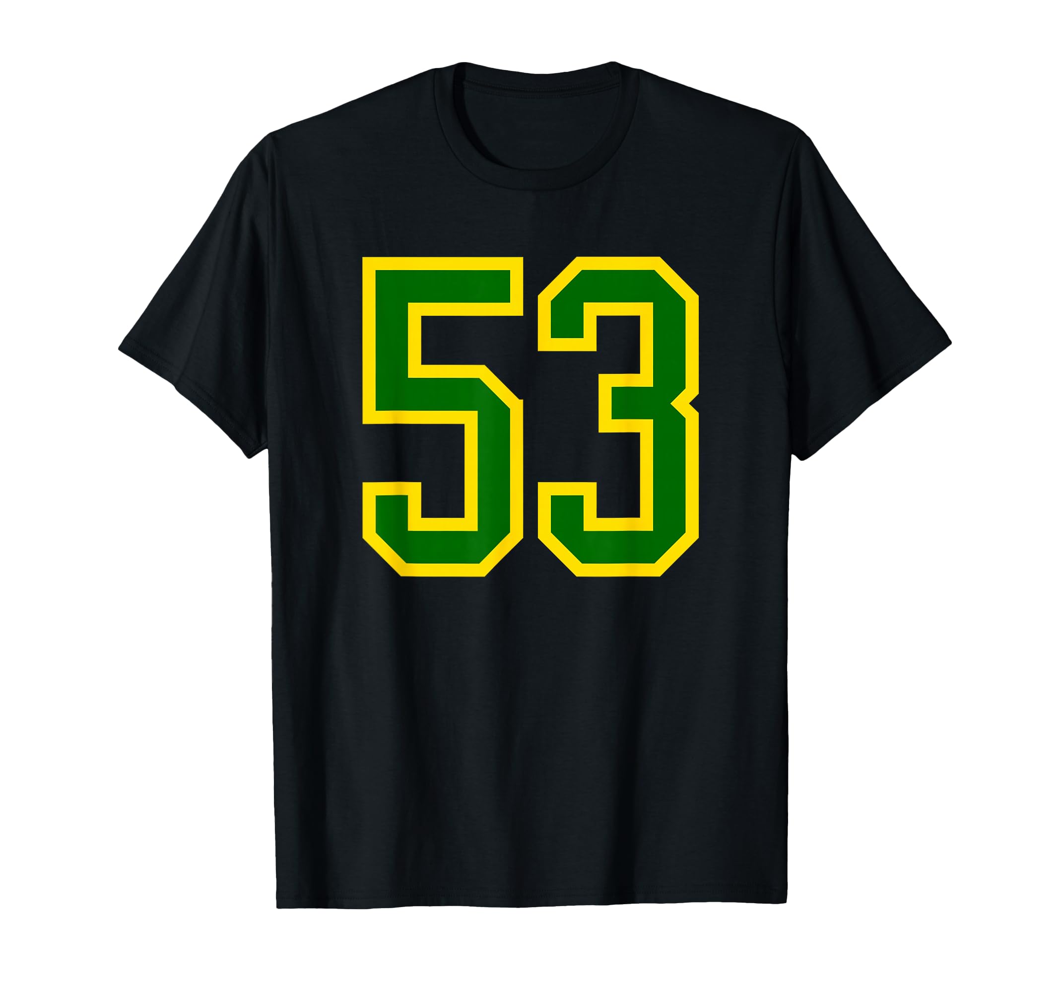 Green Yellow Sport Team Number 53 T-Shirt - Novelty Apparel Men Women - T-Shirt, Sweatshirt, Hoodie