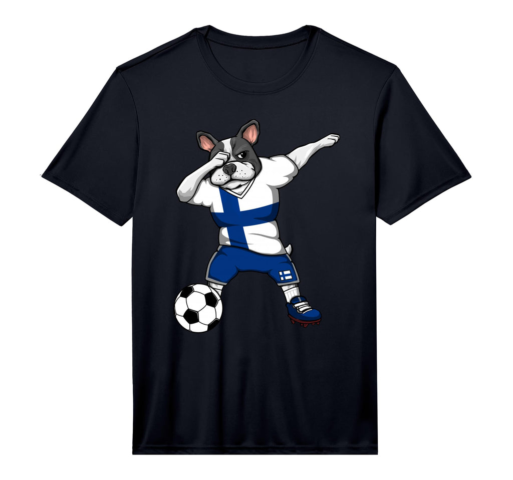 Dabbing French Bulldog Finland Soccer T-Shirt - Streetwear Style Men Women - T-Shirt, Sweatshirt, Hoodie