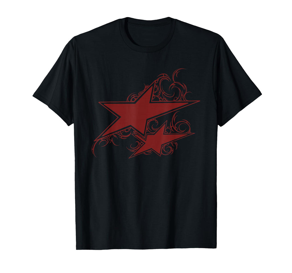 90S Y2K Double Star Tattoo Styl T-Shirt - Aesthetic Graphic Unisex - T-Shirt, Sweatshirt, Hoodie