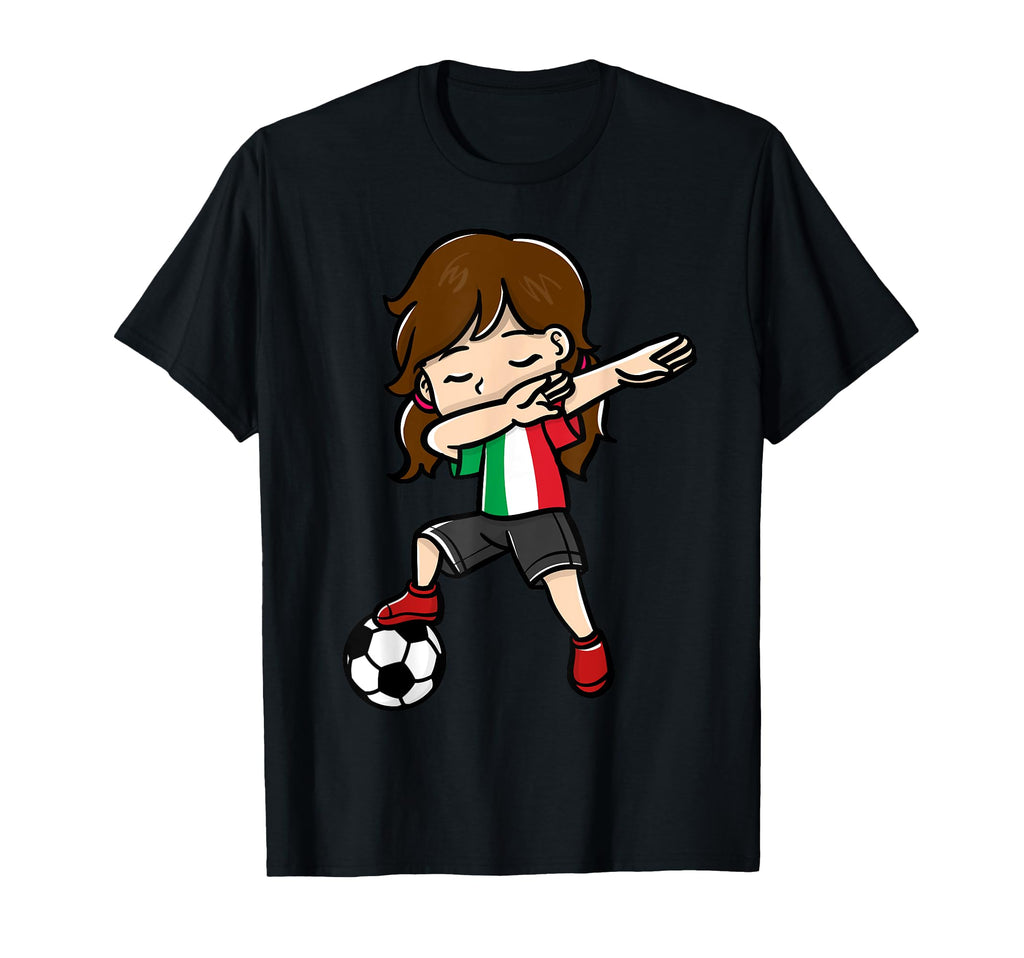 Dabbing Soccer Player Italian Flag T-Shirt - Graphic Print for Adults - T-Shirt, Sweatshirt, Hoodie