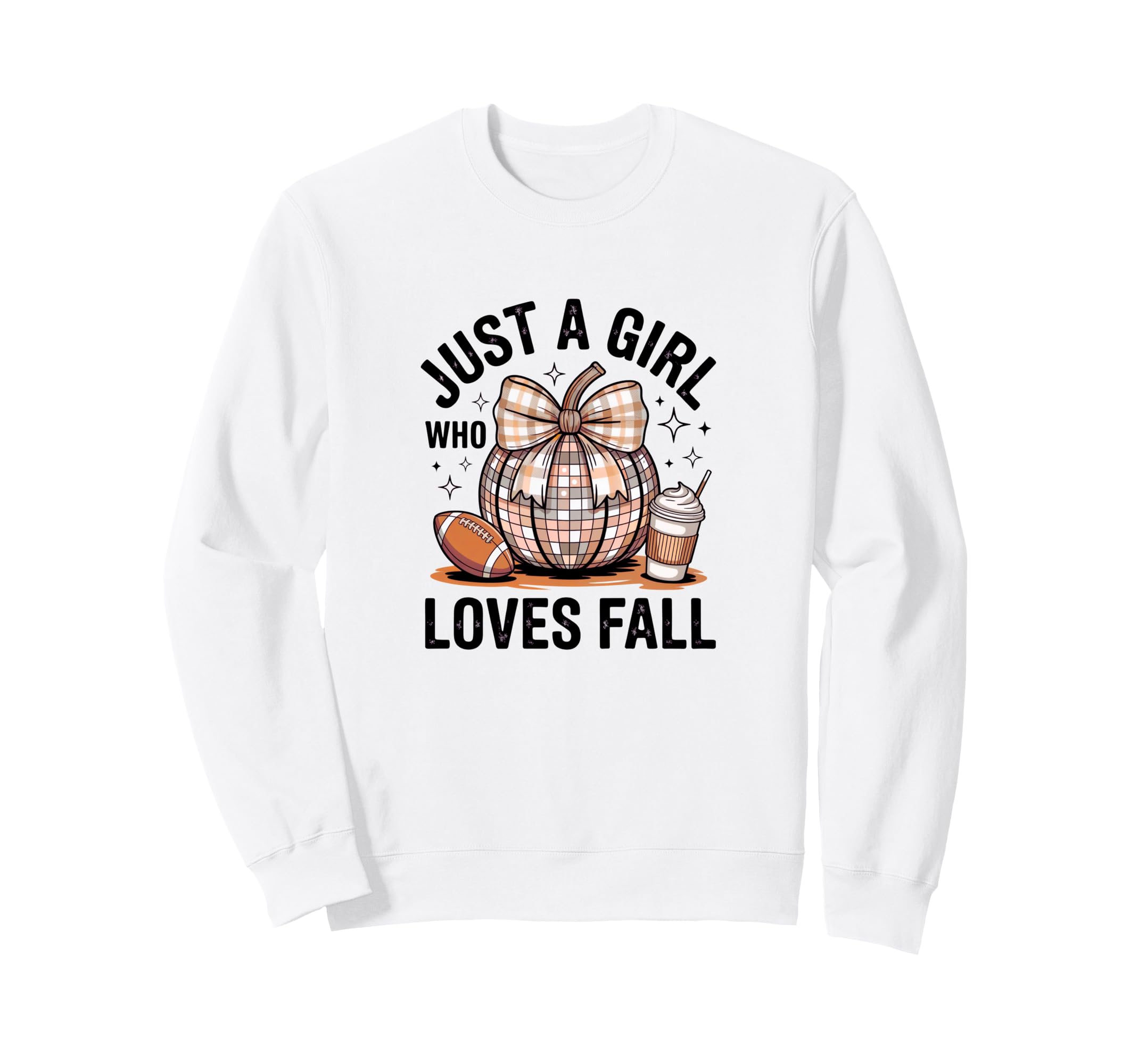 Coquette Bow Sports Fall Pumpkin Sweatshirt - Novelty Apparel Men Women - T-Shirt, Sweatshirt, Hoodie