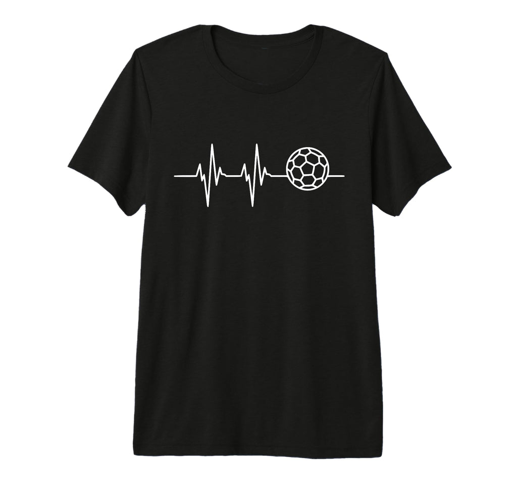 Heartbeat Soccer Ball Tri Blend T-Shirt - Graphic Print Men Women - T-Shirt, Sweatshirt, Hoodie