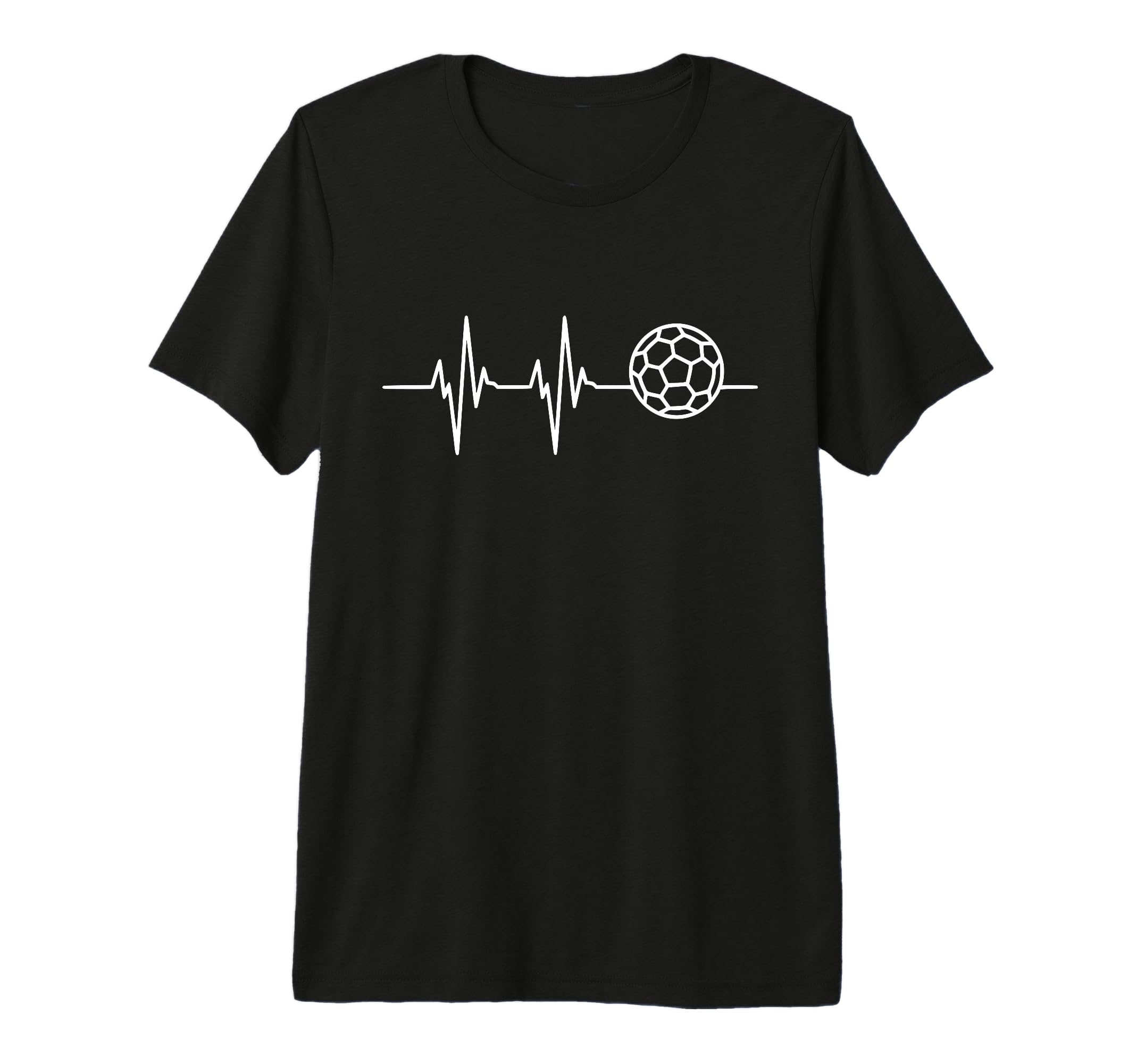 Heartbeat Soccer Ball Tri Blend T-Shirt - Graphic Print Men Women - T-Shirt, Sweatshirt, Hoodie