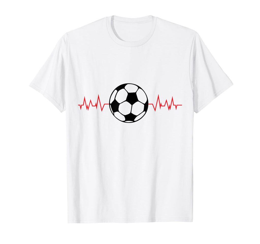 Soccer Ball Heartbeat Players And T-Shirt - Custom Art Print Men Women - T-Shirt, Sweatshirt, Hoodie