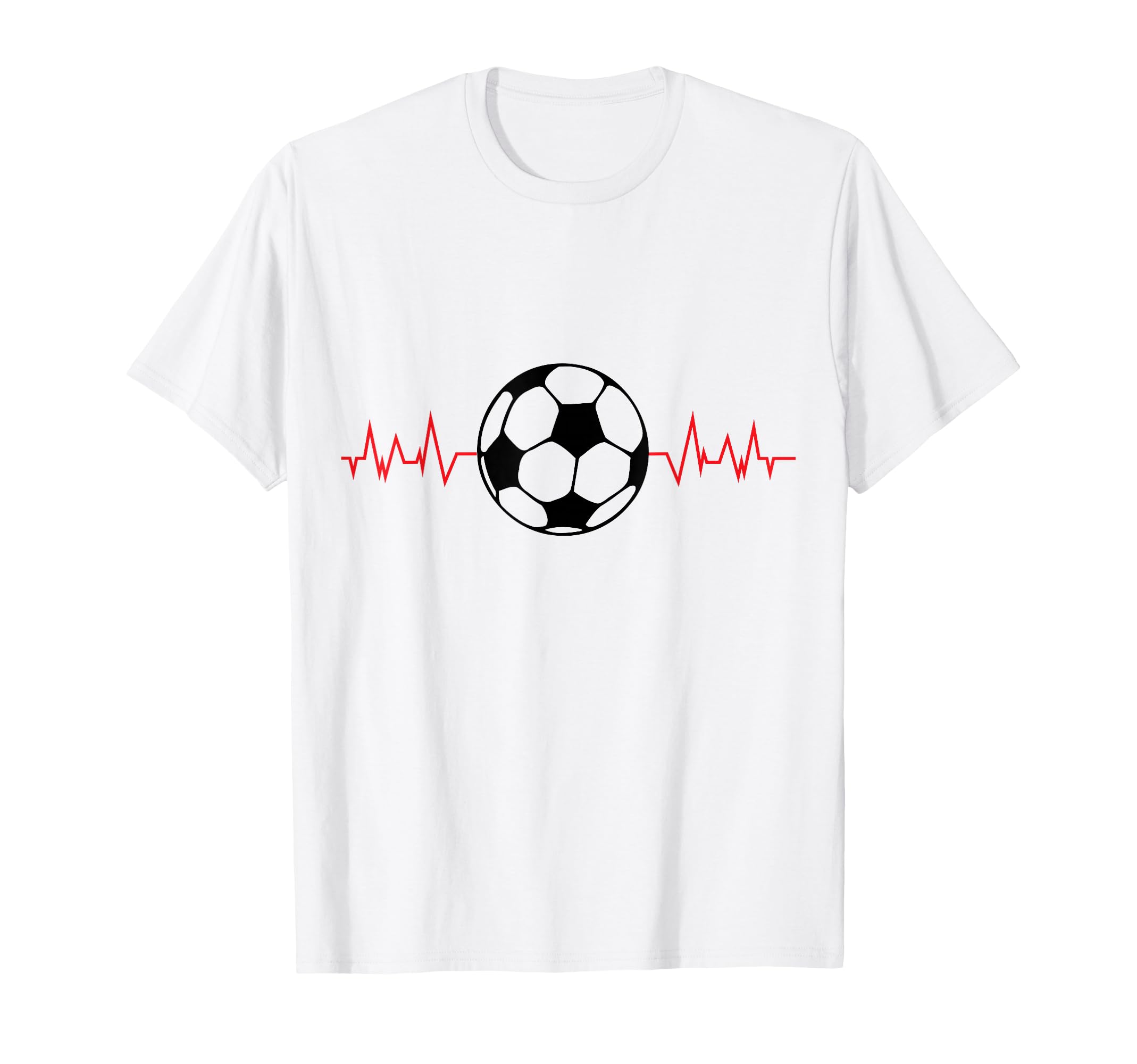 Soccer Ball Heartbeat Players And T-Shirt - Custom Art Print Men Women - T-Shirt, Sweatshirt, Hoodie
