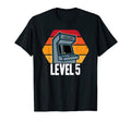 5Th Birthday 5 Years Old Video Game T-Shirt - Minimalist Print Unisex - T-Shirt, Sweatshirt, Hoodie