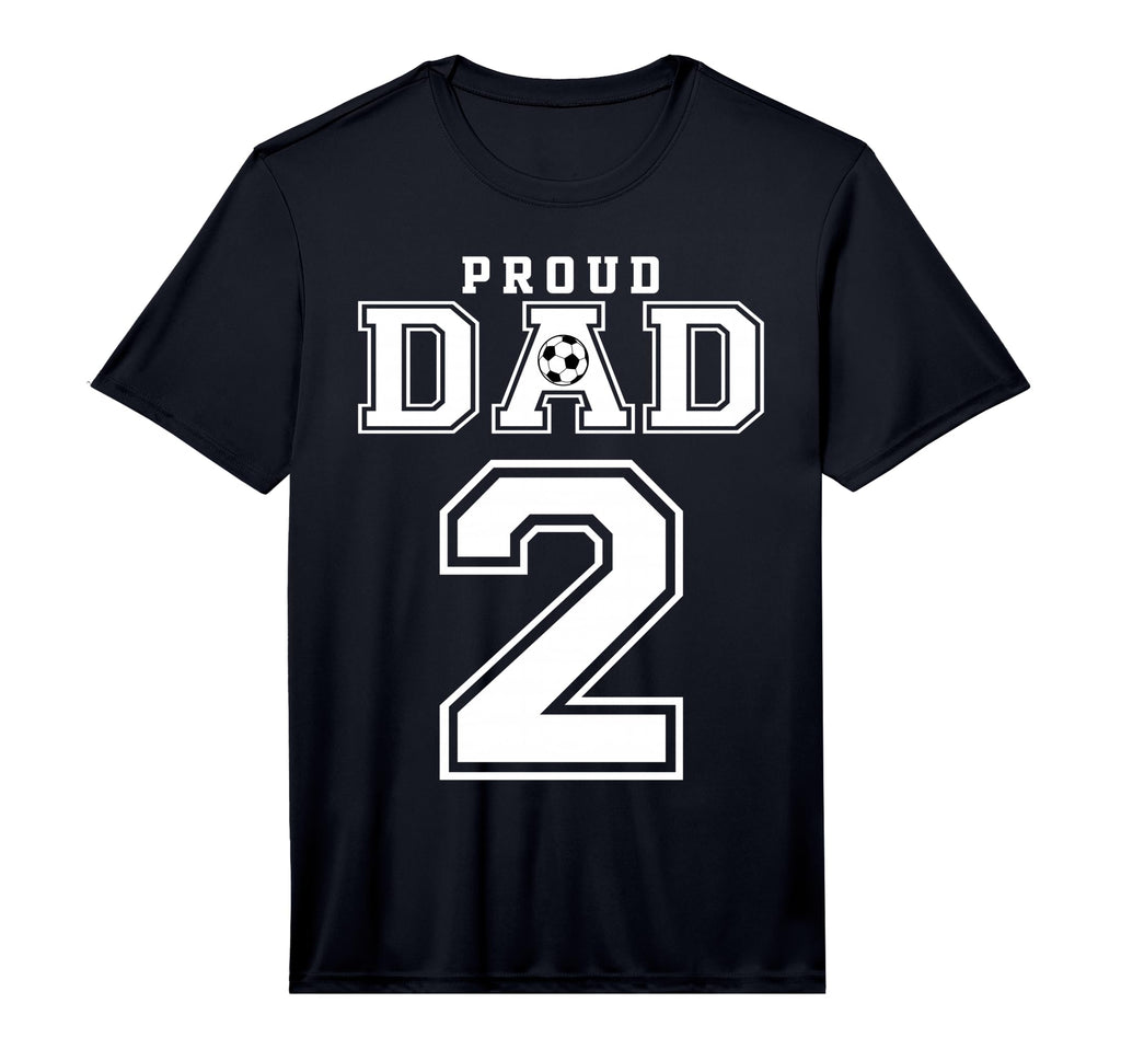 Number 2 Custom Proud Soccer Futbol Dad T-Shirt - Trendy Graphic Unisex - T-Shirt, Sweatshirt, Hoodie