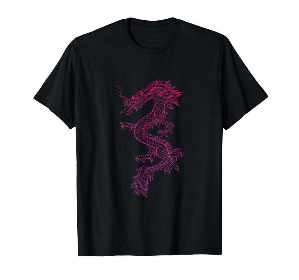 Red Japanese Dragon Y2K Aesthetic Grunge T-Shirt - Unique Graphic Unisex - T-Shirt, Sweatshirt, Hoodie