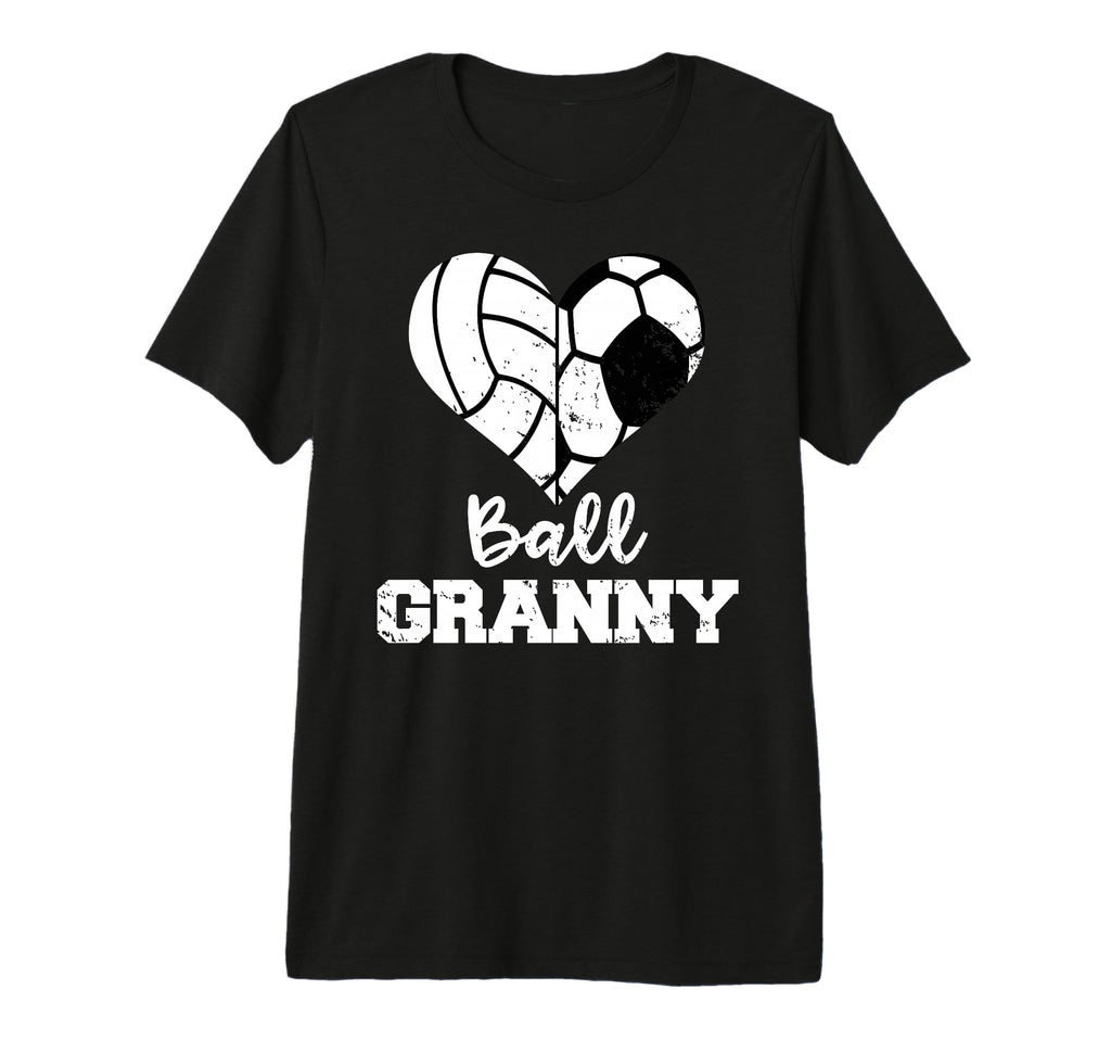Ball Granny Heart Funny Soccer T-Shirt - Fun Novelty Design Unisex - T-Shirt, Sweatshirt, Hoodie