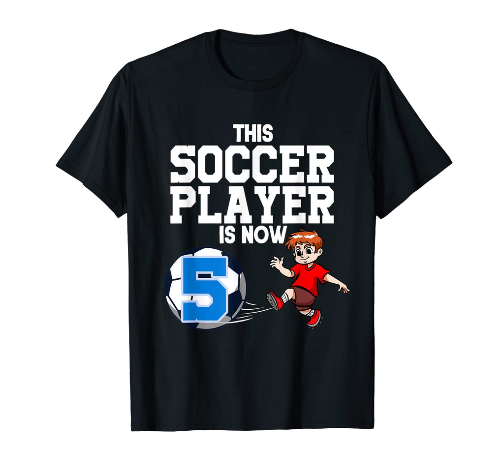 5 Year Old Soccer Player Soccer Birthday T-Shirt - Minimalist Print Unisex - T-Shirt, Sweatshirt, Hoodie