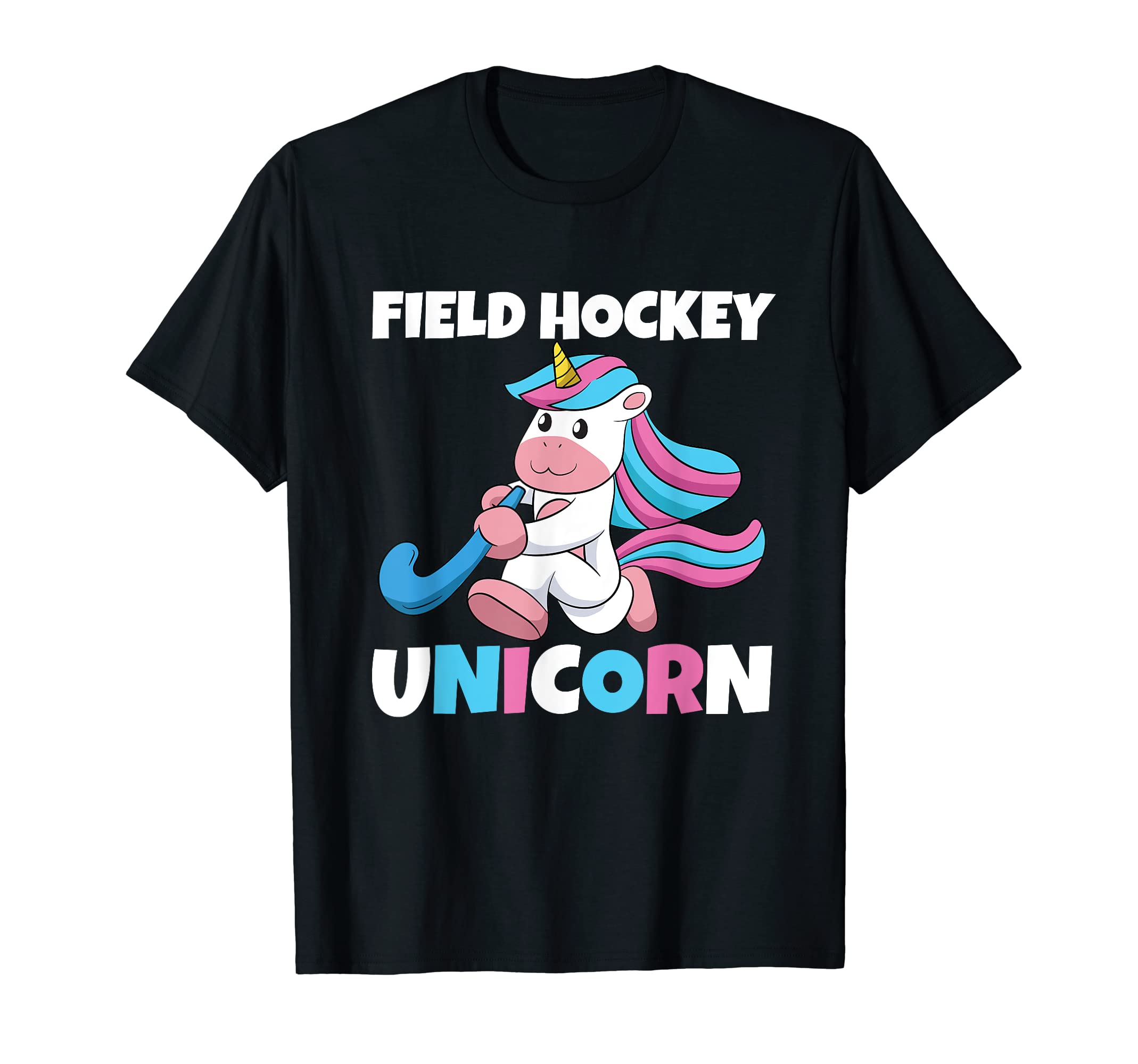 Field Hockey Unicorn Scoring Sports T-Shirt - Casual Everyday Wear Unisex - T-Shirt, Sweatshirt, Hoodie